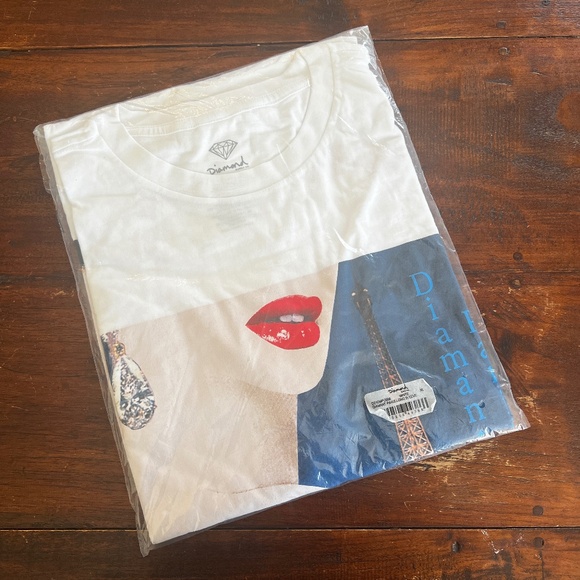 NWT DIAMOND SUPPLY CO Diamant Paris Graphic Print Long Sleeve Tee T-Shirt XL - Picture 2 of 8